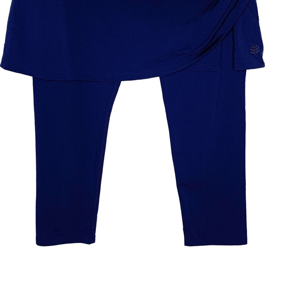 Coolibar Women's Navy Swim Skirt Leggings - Picture 6 of 10